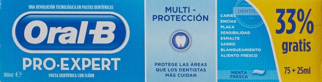 Oral-B Pro-Expert MultiProtection Antibacterial & Fluoride Toothpaste, Clean Mint, 100 ml