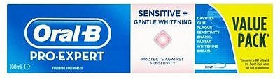 Oral-B Pro-Expert Sensitive & Gentle Whitening Toothpaste, Mint, 100 ml