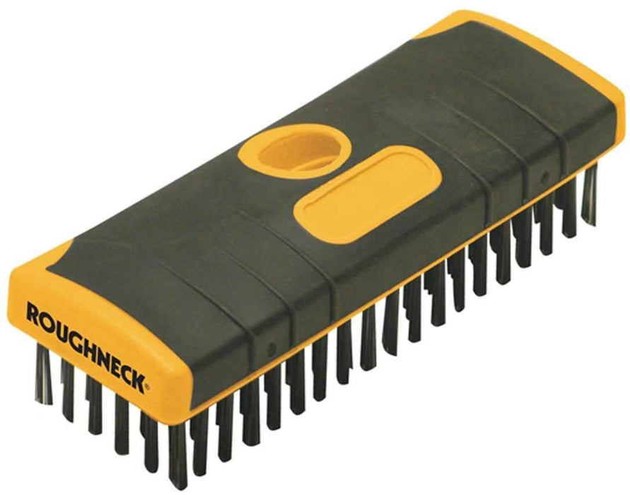Roughneck Heavy-Duty Scrub Brush with Soft Grip, 20 cm