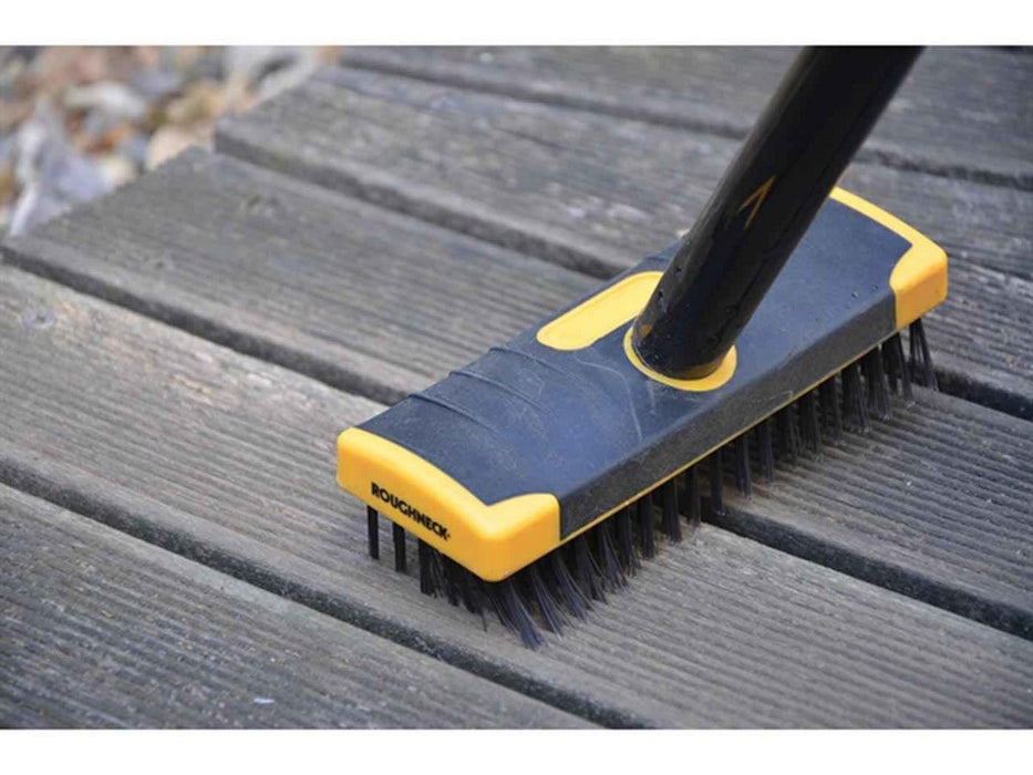 Roughneck Heavy-Duty Scrub Brush with Soft Grip, 20 cm