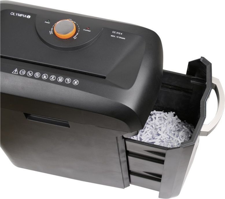 Olympia Paper Shredder, 10 Sheets, CC310.4, 220V, 1 ct