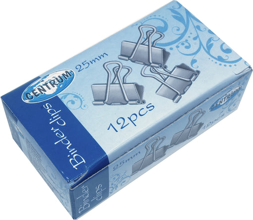 Centrum Binder Clips, 25 mm, 12 ct