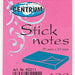 Centrum 100 Sheets Stick Notes, Pink, 51 x76 mm