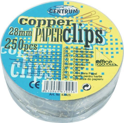 Centrum Paper Clips 28 mm, 250 ct