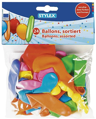 Stylex Fun Assorted Balloons, 24 ct