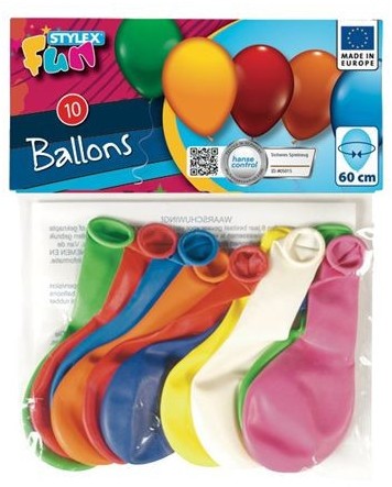 Stylex Fun Assorted Balloons, 10 ct