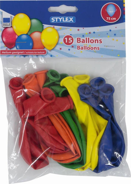 Stylex Fun 75 cm Assorted Balloons, 15 ct