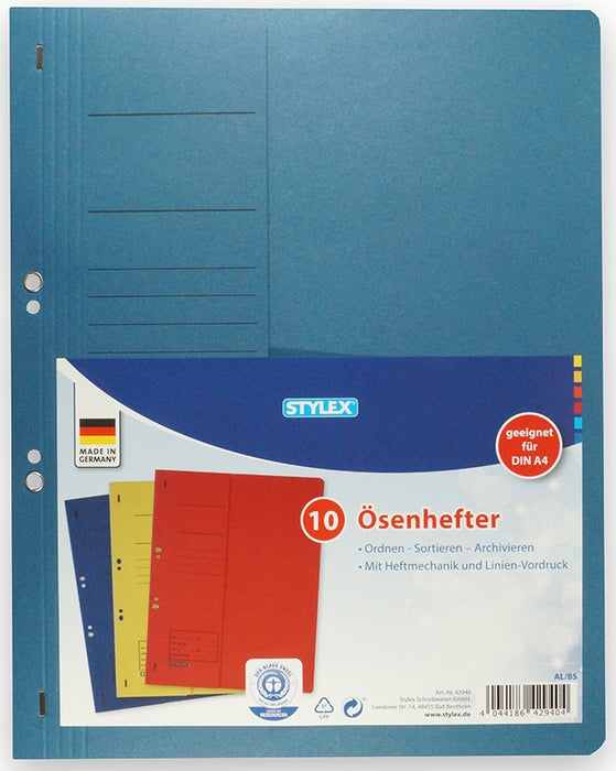 Stylex A4 File Holder Blue, 10 ct