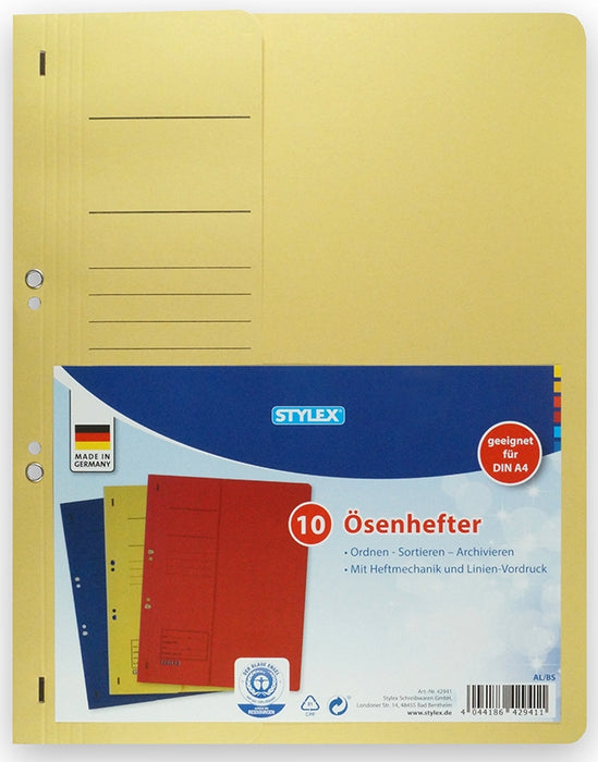 Stylex A4 File Holder Yellow, 10 ct