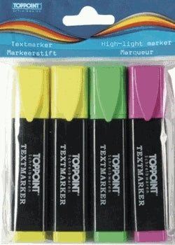 Toppoint Highlighter Pack, 4 pcs