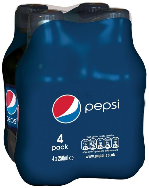 Pepsi 4-Pack Bottles , 4 x 250 ml