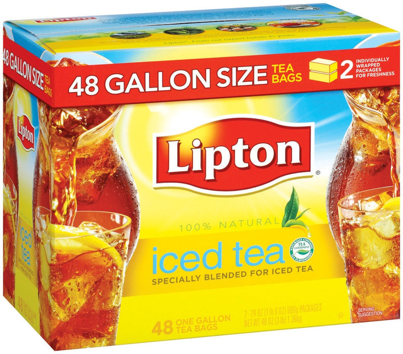 Lipton Gallon Size Iced Tea Bags, 48 ct