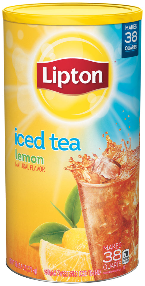 Lipton Iced Tea Mix, Lemon Natural Flavor, Makes 38 Quarts, 100 oz