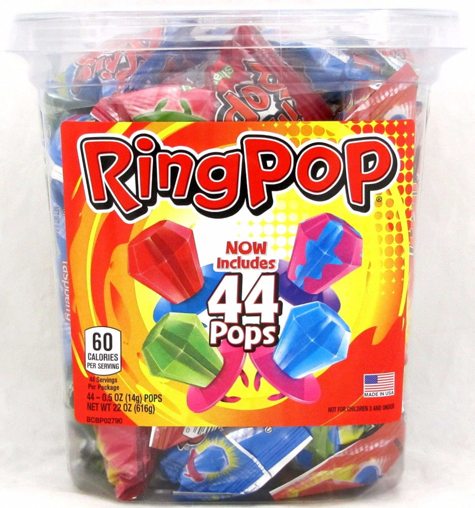Topps Fruit Flavored Ring Pops, 44 ct