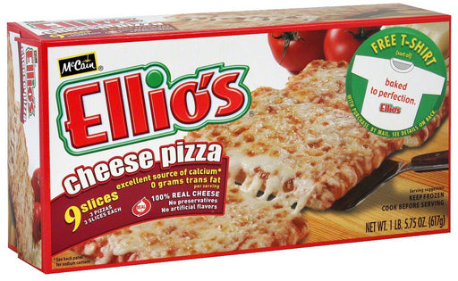 Mc Cain Ellio's 9 slices Cheese Pizza, 5.75 oz