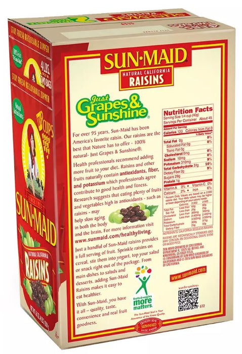 Sun-Maid California Raisins , 4 lbs