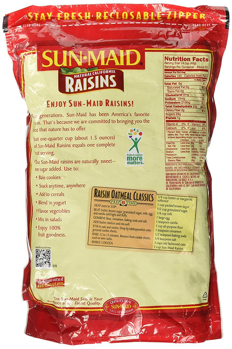 Sun-Maid California Raisins, 30 oz