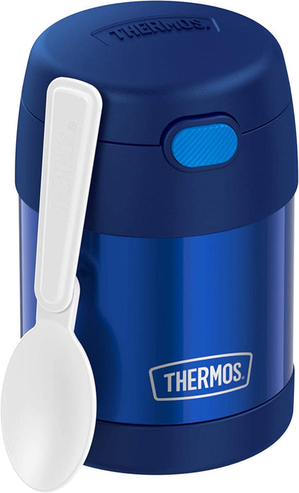 Thermos FunTainer Stainless Steel Vacuum Insulated Kids Food Jar, Blue, 10 oz