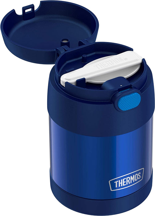 Thermos FunTainer Stainless Steel Vacuum Insulated Kids Food Jar, Blue, 10 oz