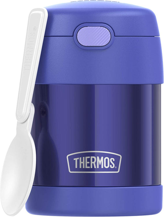 Thermos FunTainer Stainless Steel Vacuum Insulated Kids Food Jar, Purple, 10 oz