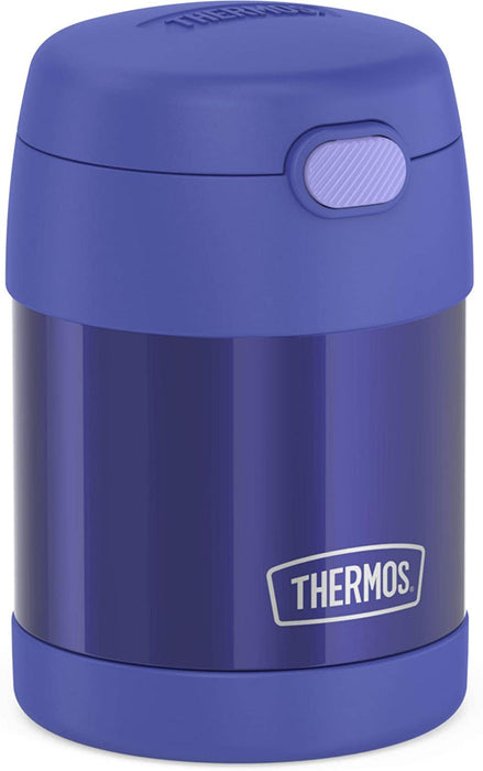 Thermos FunTainer Stainless Steel Vacuum Insulated Kids Food Jar, Purple, 10 oz