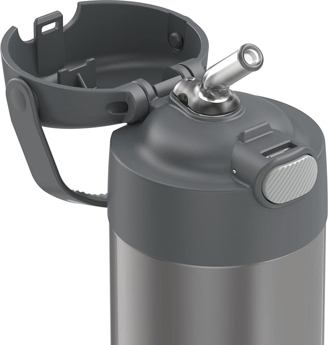 Thermos Funtainer Straw Bottle For Kids, Gray , 12 oz