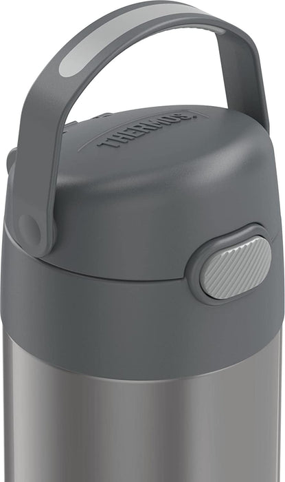 Thermos Funtainer Straw Bottle For Kids, Gray , 12 oz