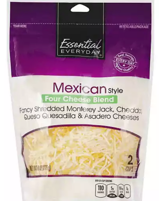 Essential Everyday Mexican Style Four Cheese Blend , 7 oz —
