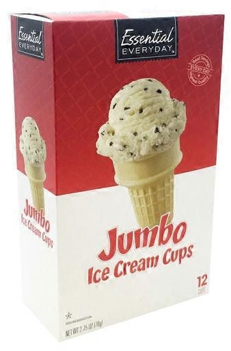 Essential Everyday Jumbo Ice Cream Cups, 12 ct