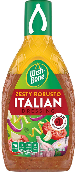 Wish-Bone Zesty Robusto Italian Salad Dressing, 15 oz