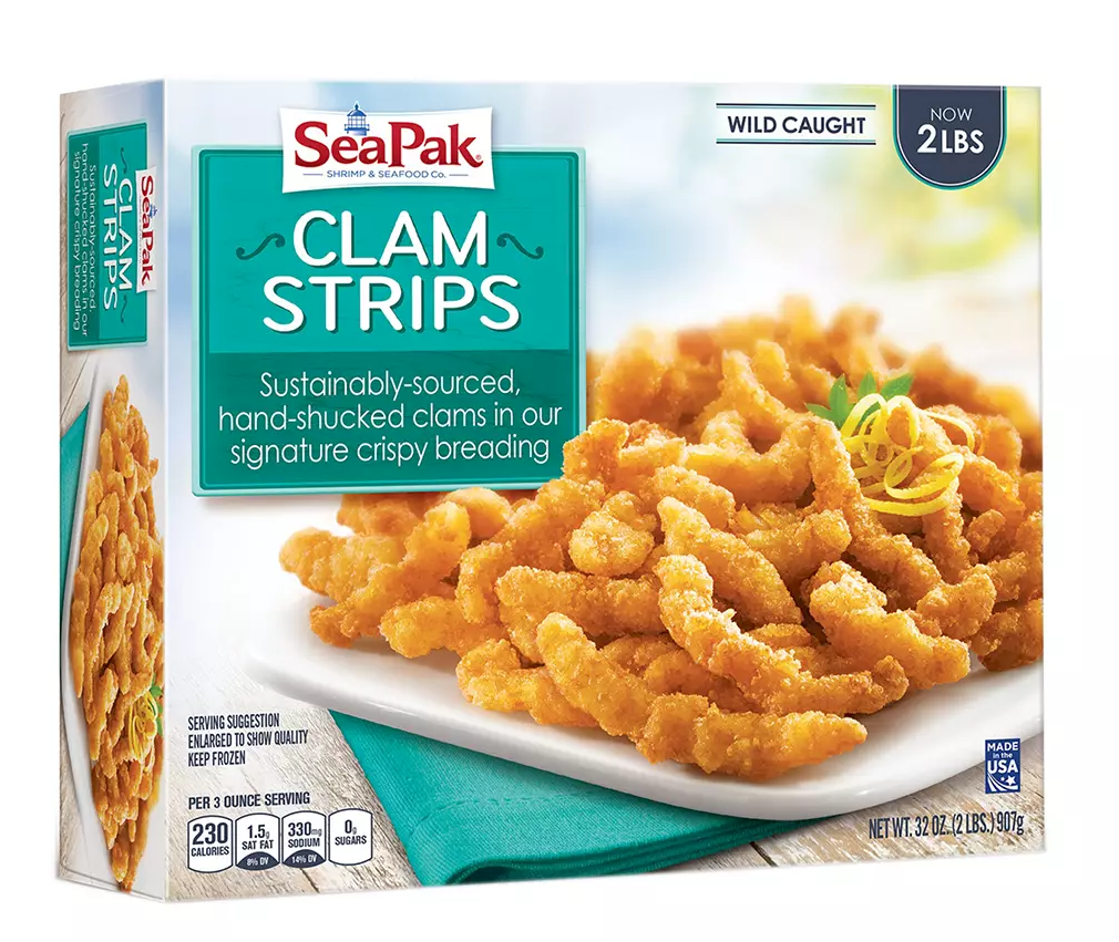 SeaPak Frozen Clam Strips , 2 lbs