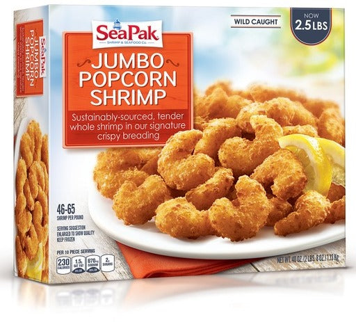 SeaPak Jumbo Popcorn Shrimp, 1.13 kg