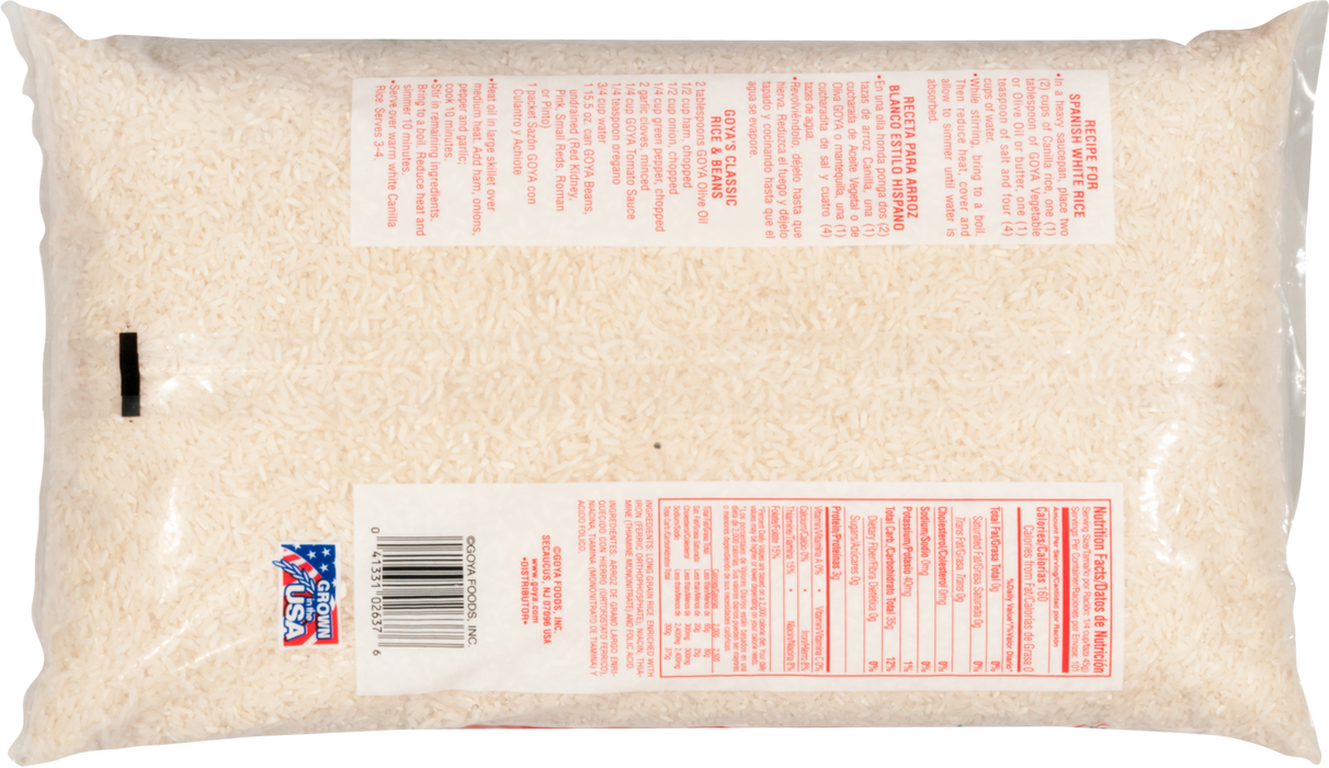 Goya Canilla Enriched Long Grain Rice, 10 lbs