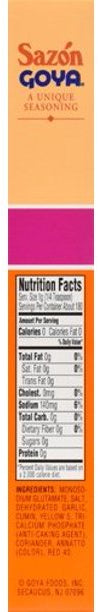 Sazon Goya With Coriander & Anatto Jumbo Size , 36 ct