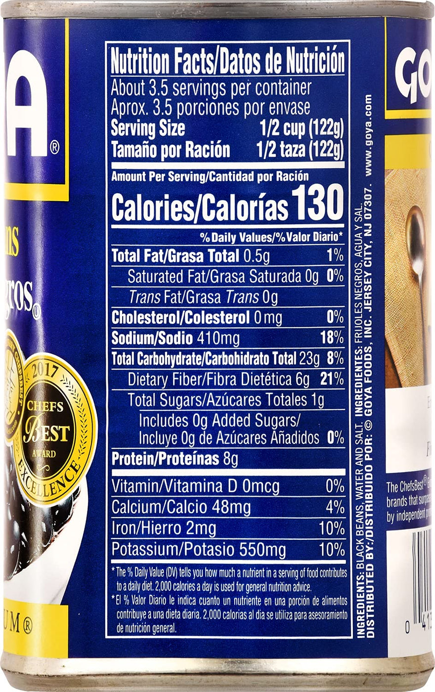 Goya Canned Black Beans, 15.5 oz —