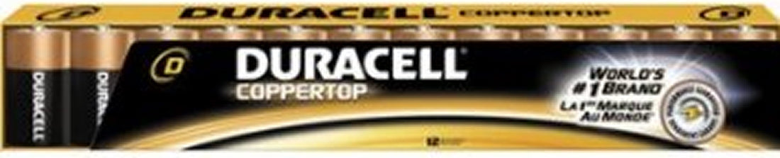 Duracell Coppertop Alkaline D Batteries, 12 ct