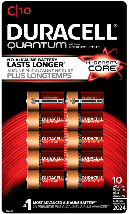 Duracell Quantum Alkaline C Batteries, 10 ct