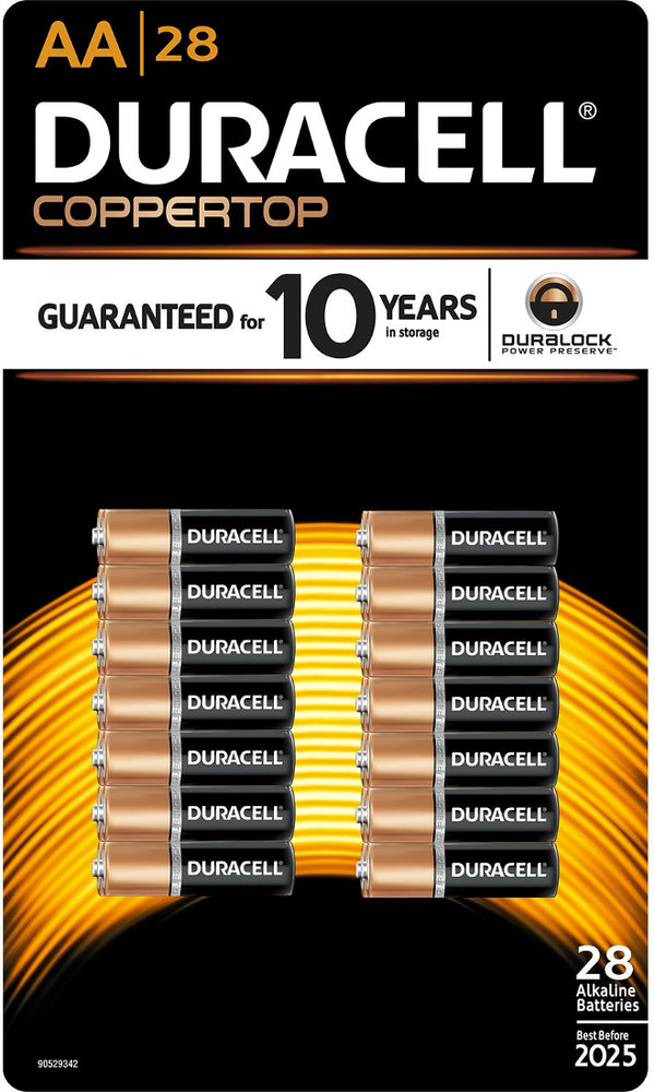 Duracell Coppertop Alkaline AA Batteries, 28 ct