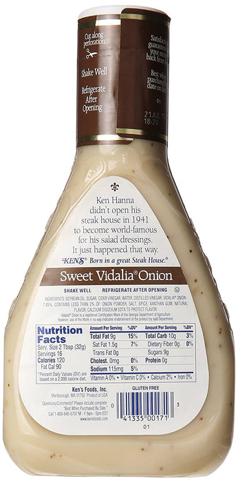 Ken's Steak House Sweet Vidalia Onion Dressing , 16 oz