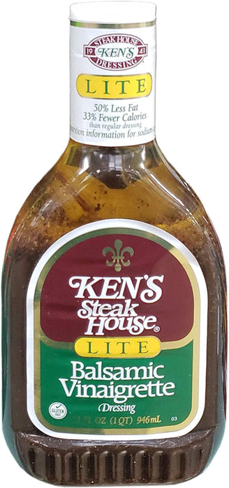 Ken's Steak House Lite Balsamic Vinaigrette, 32 oz