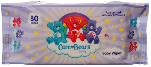 Care Bears Unscented Baby Wipes with Aloe & Vitamin E, 80 ct