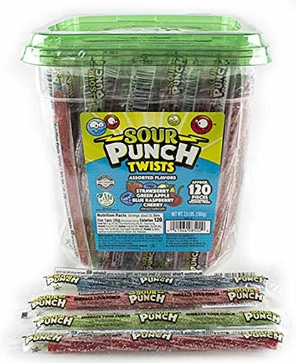 Sour Punch Twists Assorted Flavors, 120 ct
