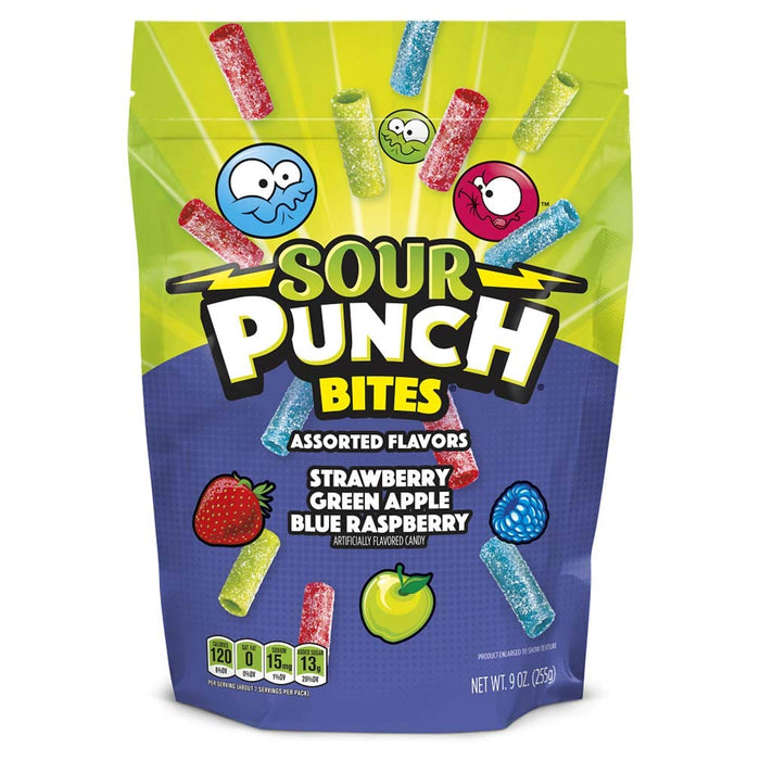 Sour Punch Assorted Chewy Candy Bites , 9 oz