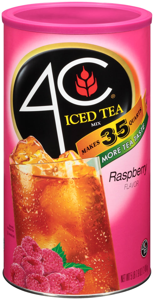 4C Iced Tea Mix, Raspberry Flavor, Makes 35 Quarts, 92.8 oz