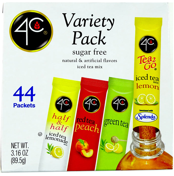 4C Tea 2 Go Mix Variety Pack, 44 pcs