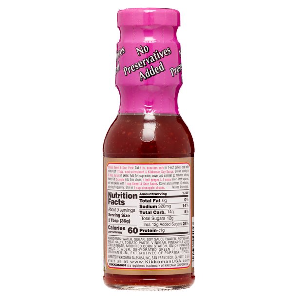 Kikkoman Sweet & Sour Sauce , 12 oz