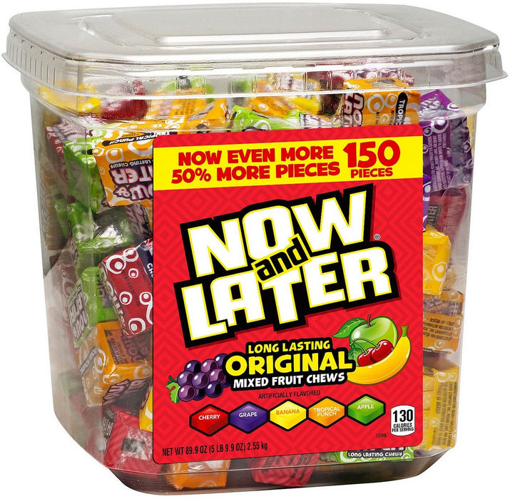 Now & Later Candy Original Mixed Fruit Chews, 150 ct