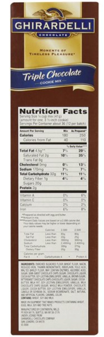 Ghirardelli Triple Chocolate Cookie Mix , 52.5 oz