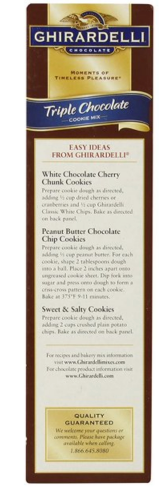 Ghirardelli Triple Chocolate Cookie Mix , 52.5 oz