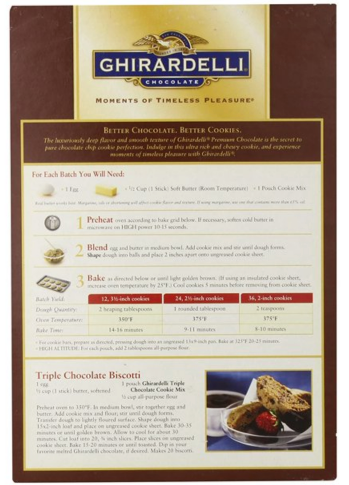 Ghirardelli Triple Chocolate Cookie Mix , 52.5 oz